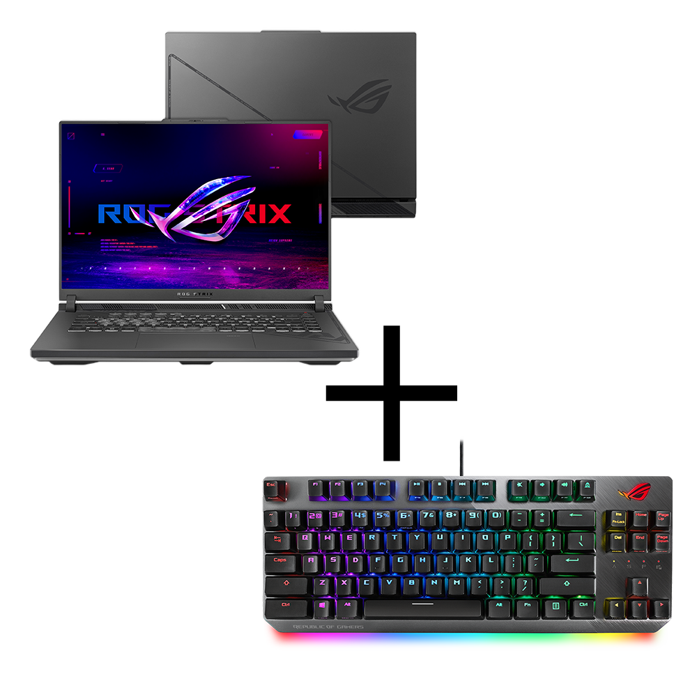 Notebook Gamer ROG Strix G16 G614JV-N3094W Eclipse Gray + Acessório ASUS Teclado ROG Strix Scope