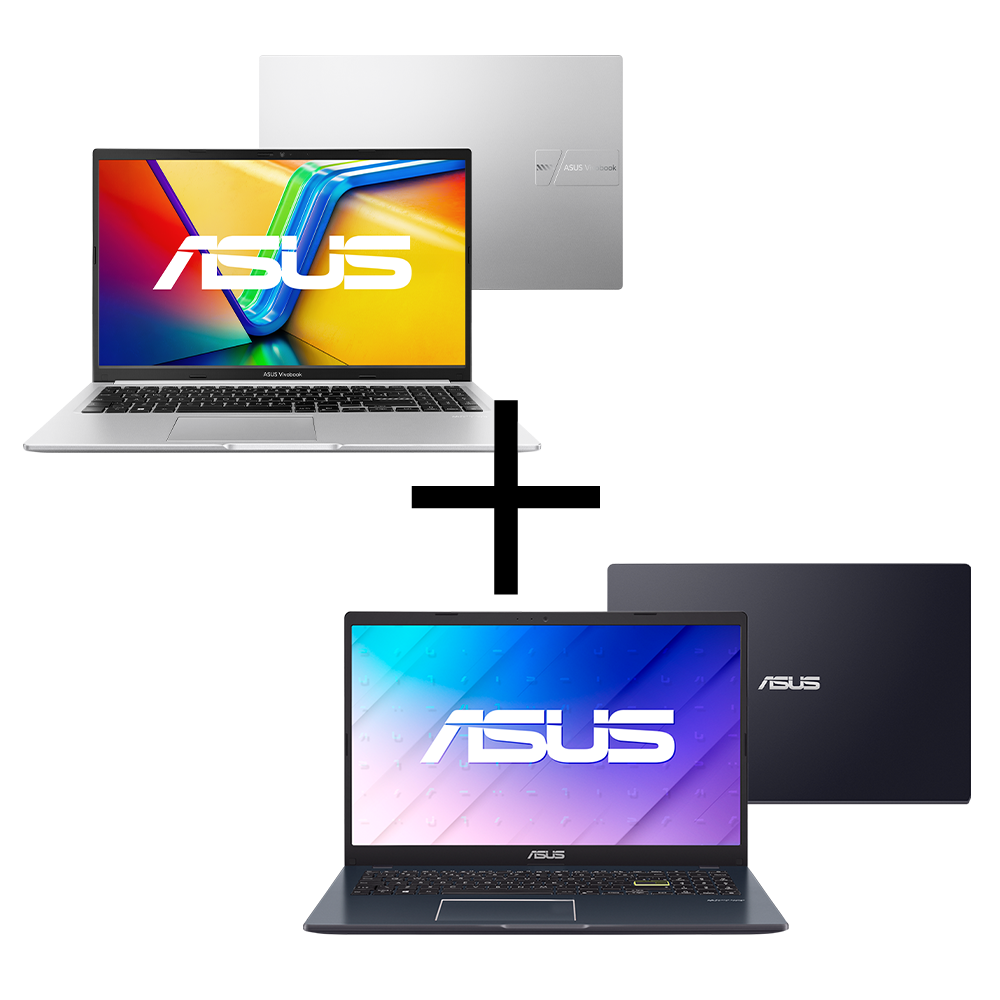 Notebook ASUS Vivobook 15 M1502YA-NJ493 Cool Silver + Notebook ASUS Vivobook Go 15 E510KA-BR808WS Star Black