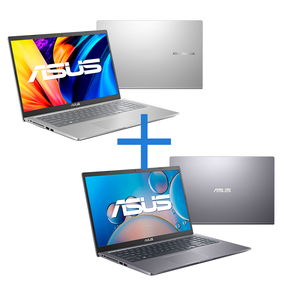 Notebook ASUS Vivobook 15 X1500EA-EJ3667 Transparent Silver + Notebook ASUS X515MA-BR933WS Cinza