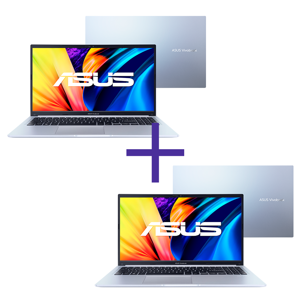 Notebook ASUS Vivobook X1502ZA-EJ1779 Icelight Silver + Notebook ASUS Vivobook M1502IA-EJ251W Icelight Silver