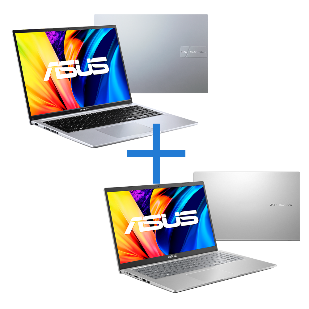 Notebook ASUS VivoBook 16 X1605ZA-MB310 Transparent Silver + Notebook ASUS Vivobook 15 X1500EA-EJ4239WS Transparent Silver